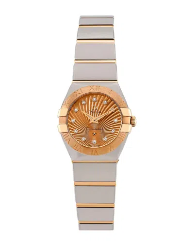 Omega Women's Constellation Diamond Watch, Circa 2000s (authentic ) In Gold
