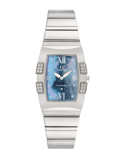 Omega Women's Constellation Quadrella Watch, Circa 1990s (authentic ) In Metallic