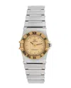 Omega Women's Constellation Watch, Circa 1990's (authentic Pre-loved) In Metallic