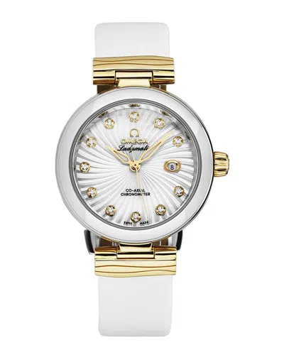 Omega Women's Dvlle Ldymat Diamond Watch In White