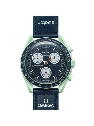 Omega X Swatch Bioceramic Moonswatch Mission To Earth 42mm Watch In Multi