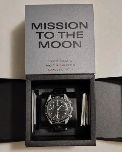 Pre-owned Omega X Swatch Brand | Swatch X Omega Bioceramic Moonswatch: Mission To Moon (so33m100)