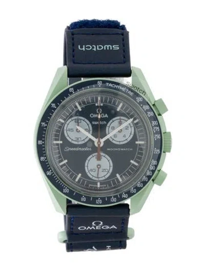 Pre-owned Omega X Swatch "mission On Earth" Moonswatch In Multi