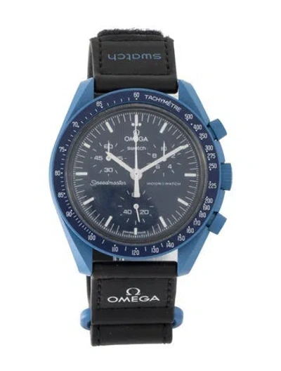 Pre-owned Omega X Swatch "mission To Neptune" Moonswatch In Multi