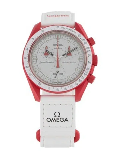 Pre-owned Omega X Swatch Moonswatch Mission To Mars Watch In Multi