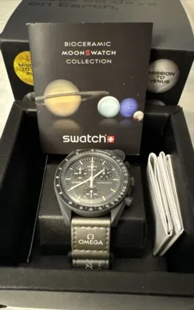 Pre-owned Omega X Swatch Moonswatch Mission To Mercury Watch -authentic- With Receipt