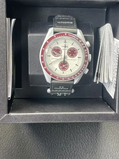 Pre-owned Omega X Swatch Speedmaster Moonswatch Mission To Pluto - Brand W/ Receipt.