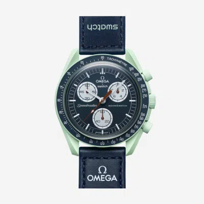 Pre-owned Omega X Swatch Swatch X Omega Bioceramic Moonswatch Mission On Earth / Fedex.