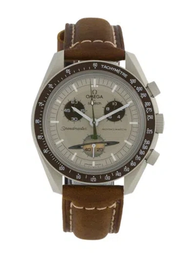 Pre-owned Omega X Swatch X Swatch "mission To Saturn" Moonswatch In Multi