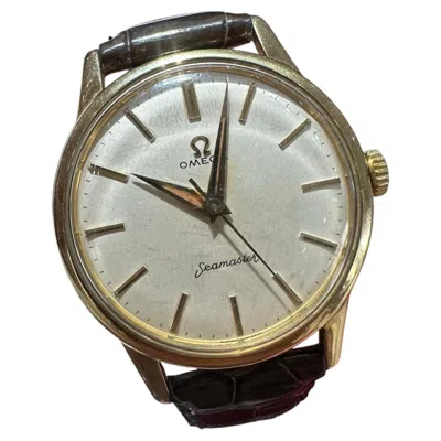 Pre-owned Omega Yellow Gold Plated Seamaster Manual Wind Wristwatch