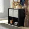 Omelife 4 Cube Storage Organizer, Solid Black