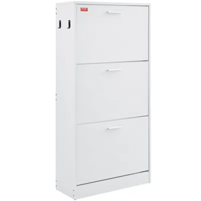 Omelife Shoe Cabinet With 3 Flip Drawers, Shoe Storage Cabinet For Entryway, 20-28 Inch Free Standing Shoe S