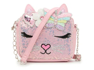 Omg Accessories Kids'  Bella Cat Crossbody Bag In Light Pink