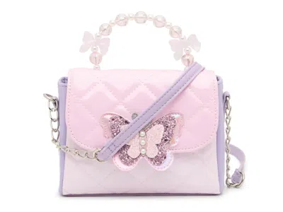 Omg Accessories Kids'  Butterfly Crossbody Bag In Pink/purple