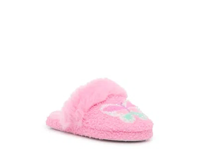 Omg Accessories Butterfly Pearl Plush Slipper Kids' In Peony Pink