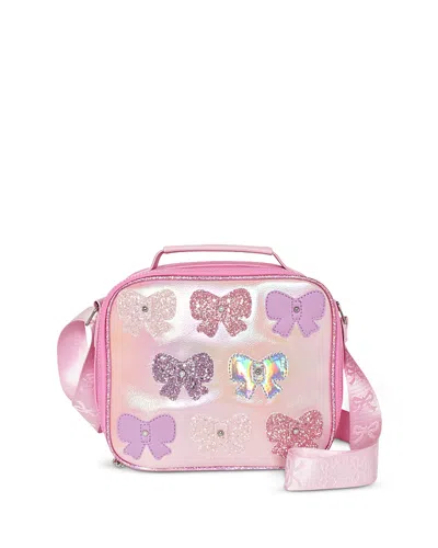 Omg Accessories Kids' Girls' Bow Glitter Lunch Bag - Ages 6-14 In Pink