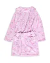 Omg Accessories Girls' Bow Printed Bath Robe In Purple