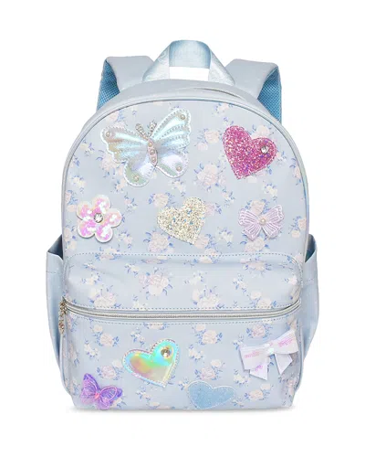Omg Accessories Kids' Girls' Butterfly Floral Large Backpack In Gray