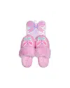 Omg Accessories Kids' Faux Pearl Butterfly Faux Fur Slipper In Multi