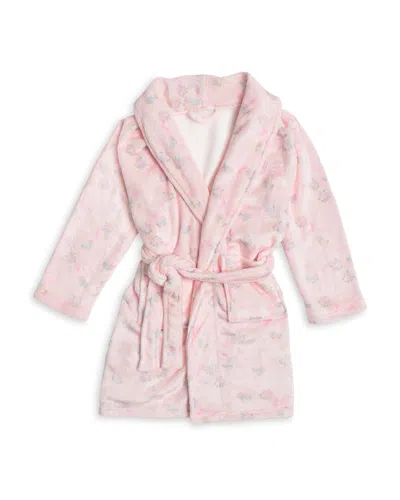 Omg Accessories Girls' Floral Print Cozy Robe - Big Kid In Pink