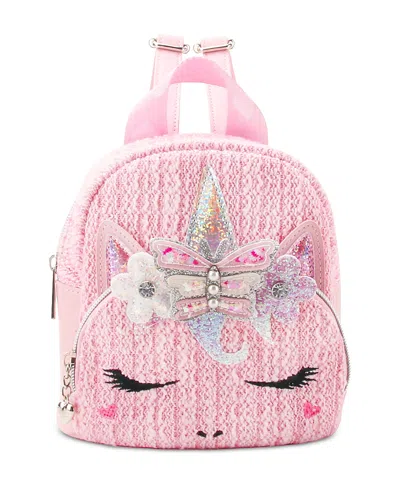 Omg Accessories Kids' Girls' Gwen Tweed Mini Backpack In Pink