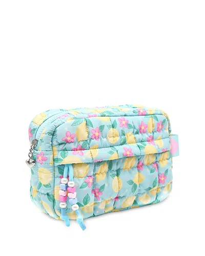 Omg Accessories Kids' Girls' Lemon Floral Scrunch Pouch In Blue