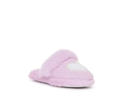 Omg Accessories Heart Pearl Plush Slipper Kids' In Orchid Purple