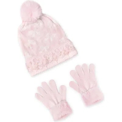 Omg Accessories Kids' 2-piece Chenille Beanie & Gloves Set In Purple