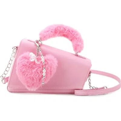 Omg Accessories Kids' Angled Flap Crossbody Bag In Pink