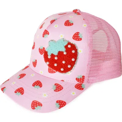 Omg Accessories Kids' Berry Trucker Hat In Pink