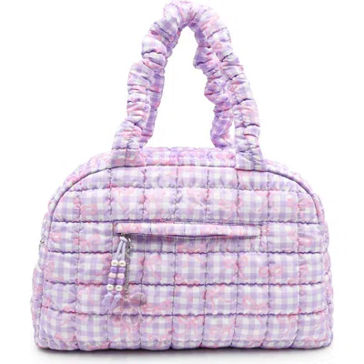Omg Accessories Kids' Bow Scrunch Medium Duffle Bag In Lavender