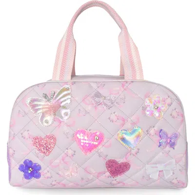 Omg Accessories Kids' Butterfly Quilt Medium Duffle Bag In Misty