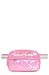 OMG ACCESSORIES KIDS' HEART QUILT FANNY PACK