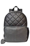 OMG ACCESSORIES KIDS' RHINESTONE QUILTED BACKPACK