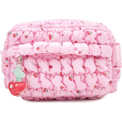 Omg Accessories Kids' Scrunch Cherry Pouch In Pink