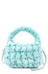 Omg Accessories Kids' Scrunch Quilted Hobo In Light Aqua