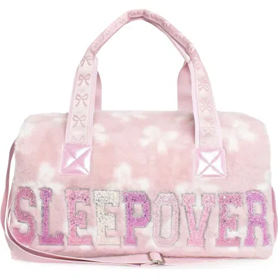 Omg Accessories Kids' Sleepover Plush Large Duffle Bag In Powder Pink