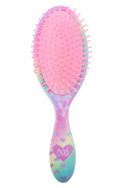 Omg Accessories Kids' Love Hearts Hairbrush In Pink Multi