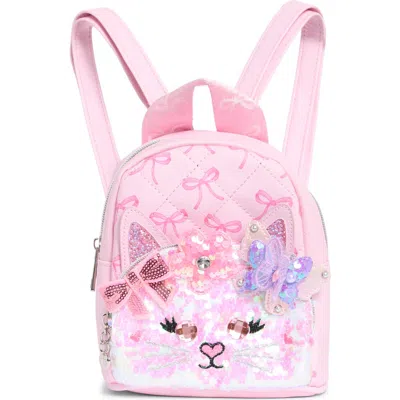Omg Accessories Kids'  Micro Bella Kitty Sequin Backpack In Lollipop