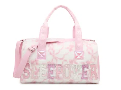 Omg Accessories Kids'  Sleepover Plush Ribbon Duffle Bag In Cotton Candy