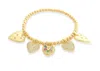 Omg Blings Women's Heart Stretch Bracelet In Gold