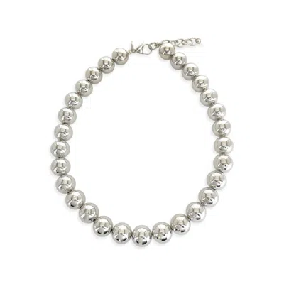 Omg Blings Women's Sphere Necklace In Silver In Metallic