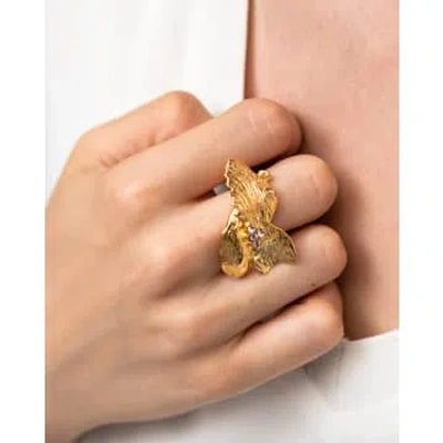 Omi Touch Spring Ring  In Gold