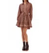 Omika Aara Tula Mini Dress In Espresso In Multi