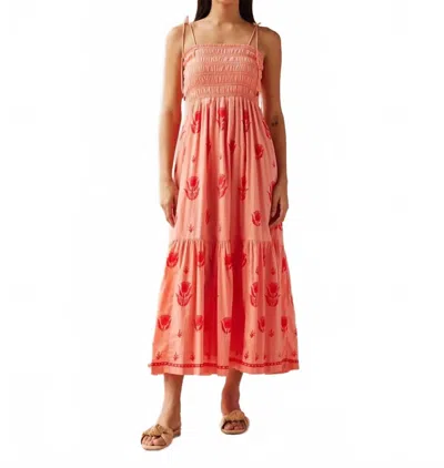 Omika Adley Maxi Dress In Pali Persimmon In Red