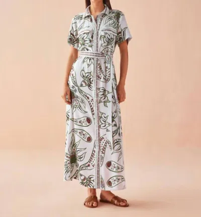 OMIKA AMIRA SHIRT MAXI DRESS IN DIYA POWDER