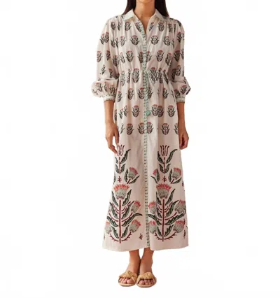 Omika Aria Midi Dress In Reya Willow In Multi