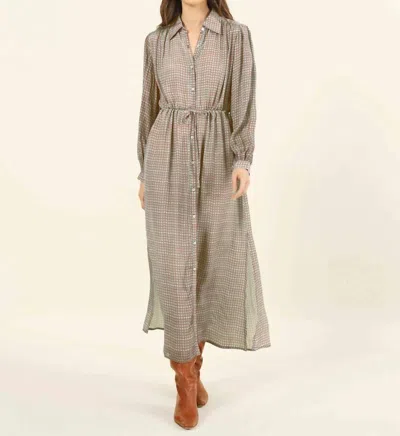 Omika Aria Midi Dress In Talie Gulf