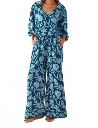 Omika Avery Blouse In Lolita Harbor In Blue