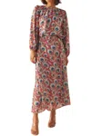 Omika Peyton Midi Dress In Everyly Currant In Brown